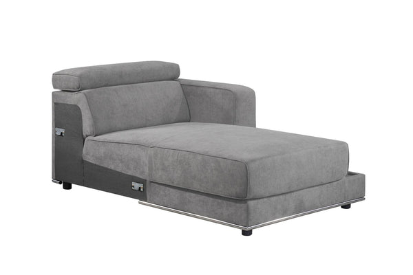 Alwin - Chaise - Dark Gray Fabric - Urban Living Furniture (Los Angeles, CA)