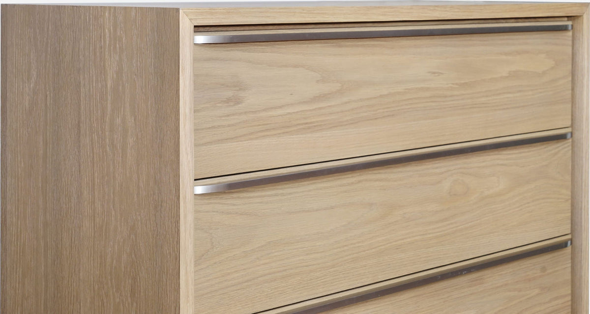 One - Coastal Modern Five Drawer Chest - Bisque