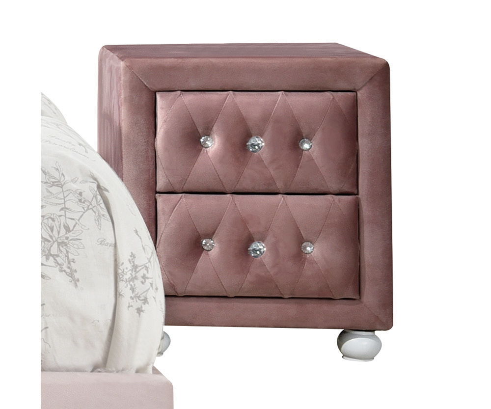 Reggie - Nightstand - Pink Fabric - Urban Living Furniture (Los Angeles, CA)