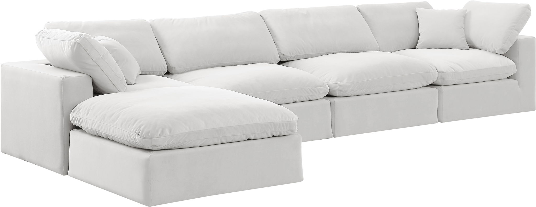 Comfy - 5 Piece Velvet Modular Sectional With Chaise - Urban Living Furniture (Los Angeles, CA)