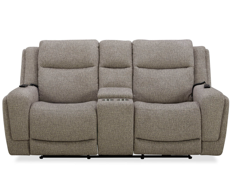 Penfield - Power Reclining Zero Gravity Console Loveseat With Heat, Massage And Speaker - Frappe