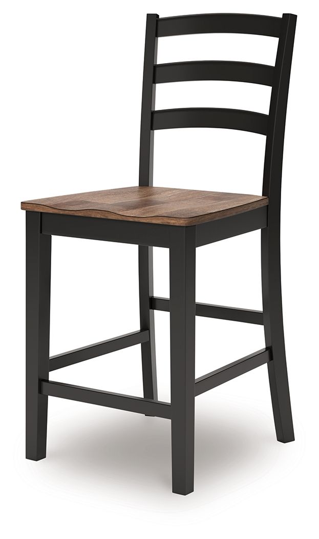 Wildenauer - Brown / Black - Barstool (Set of 2) - Urban Living Furniture (Los Angeles, CA)