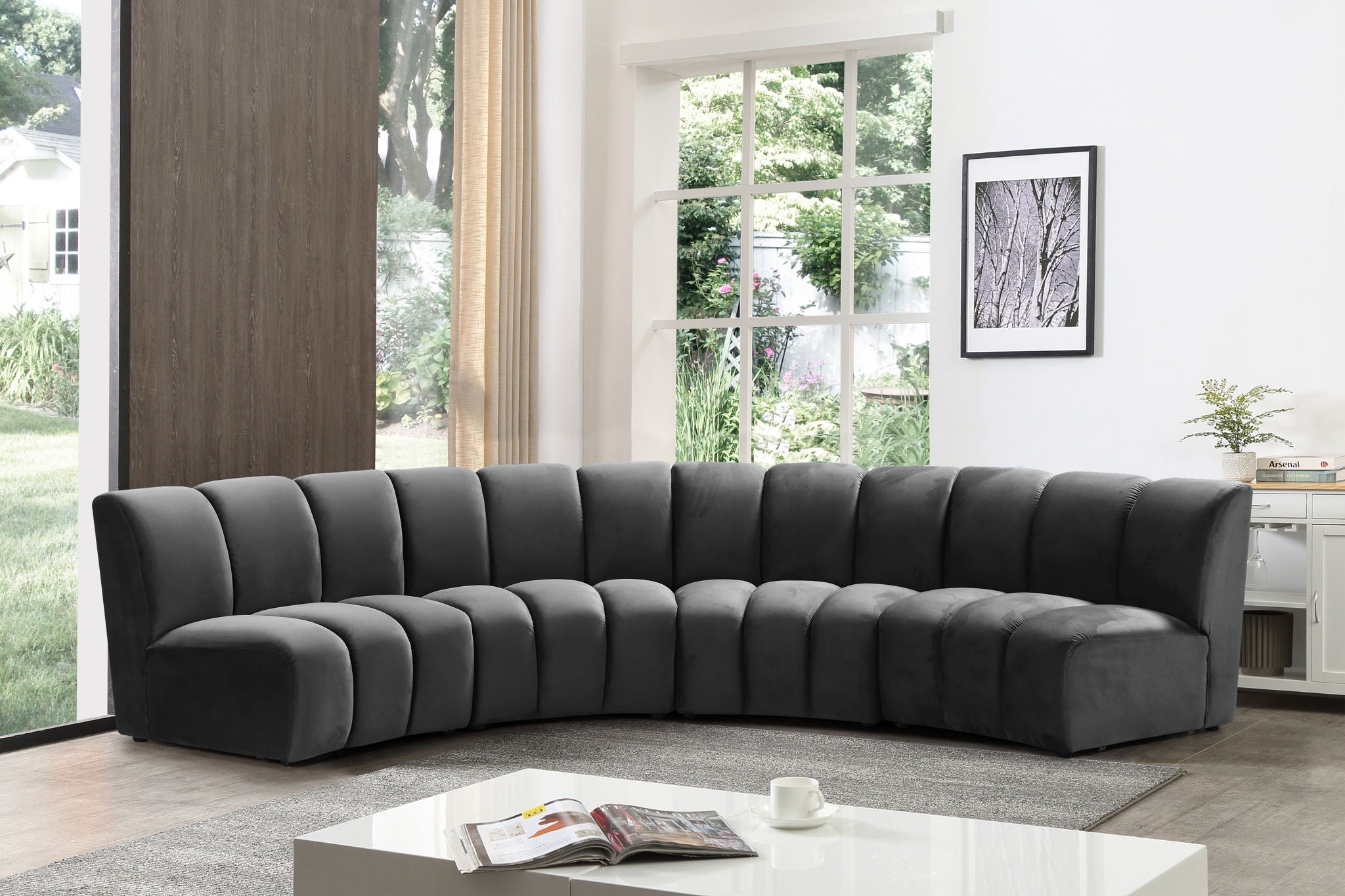 Infinity - 4 Piece Velvet Modular Sectional - Urban Living Furniture (Los Angeles, CA)