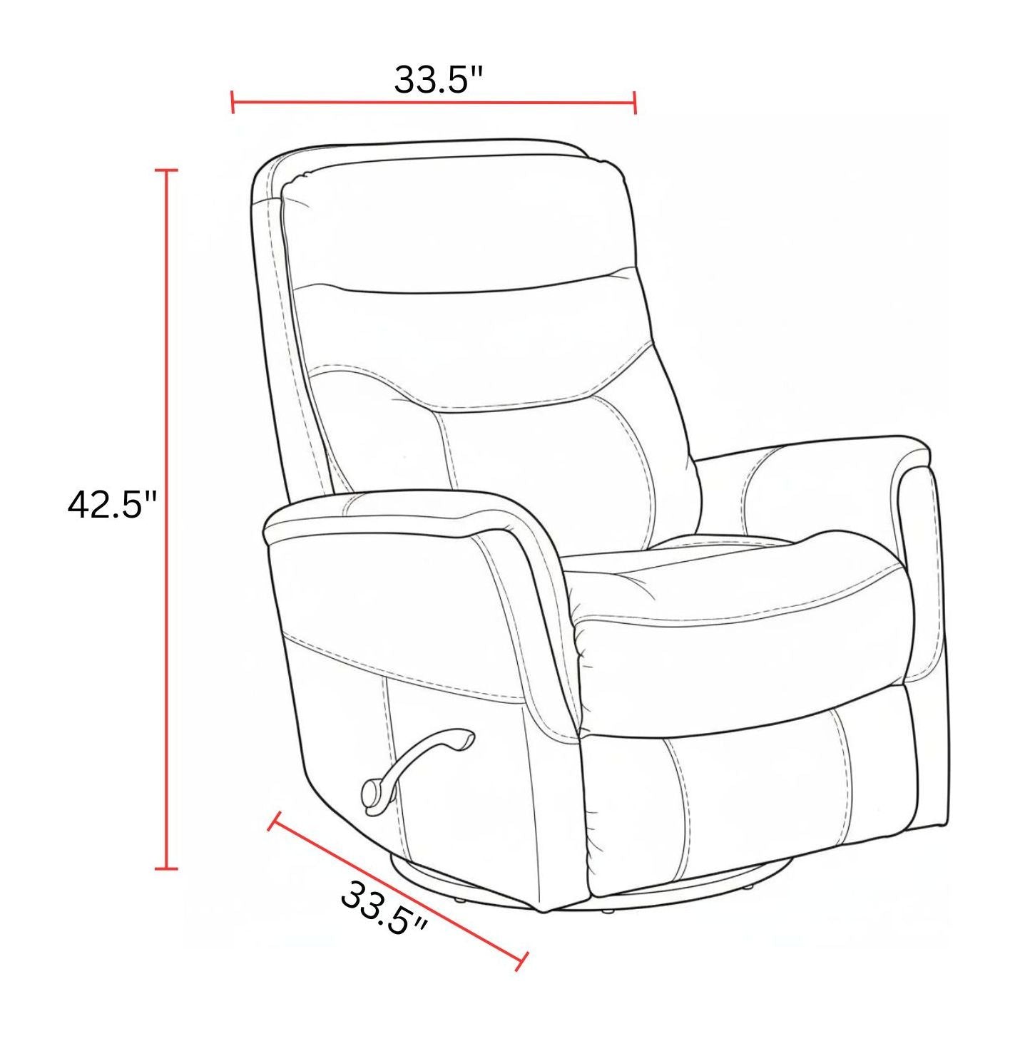 Gemini - Manual Swivel Glider Recliner - Urban Living Furniture (Los Angeles, CA)