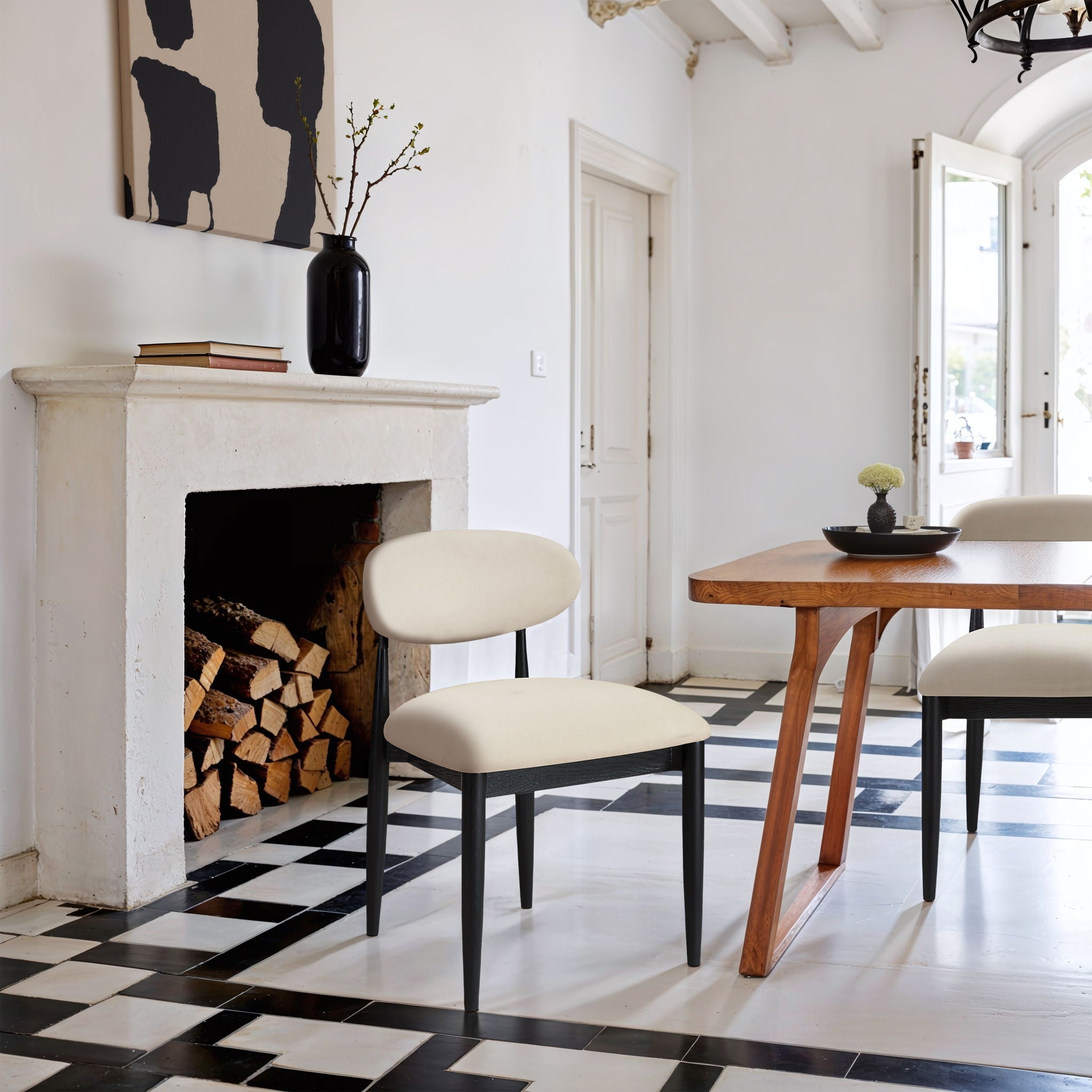 Riccio - Side Chair (Set of 2) - Black Frame - Urban Living Furniture (Los Angeles, CA)