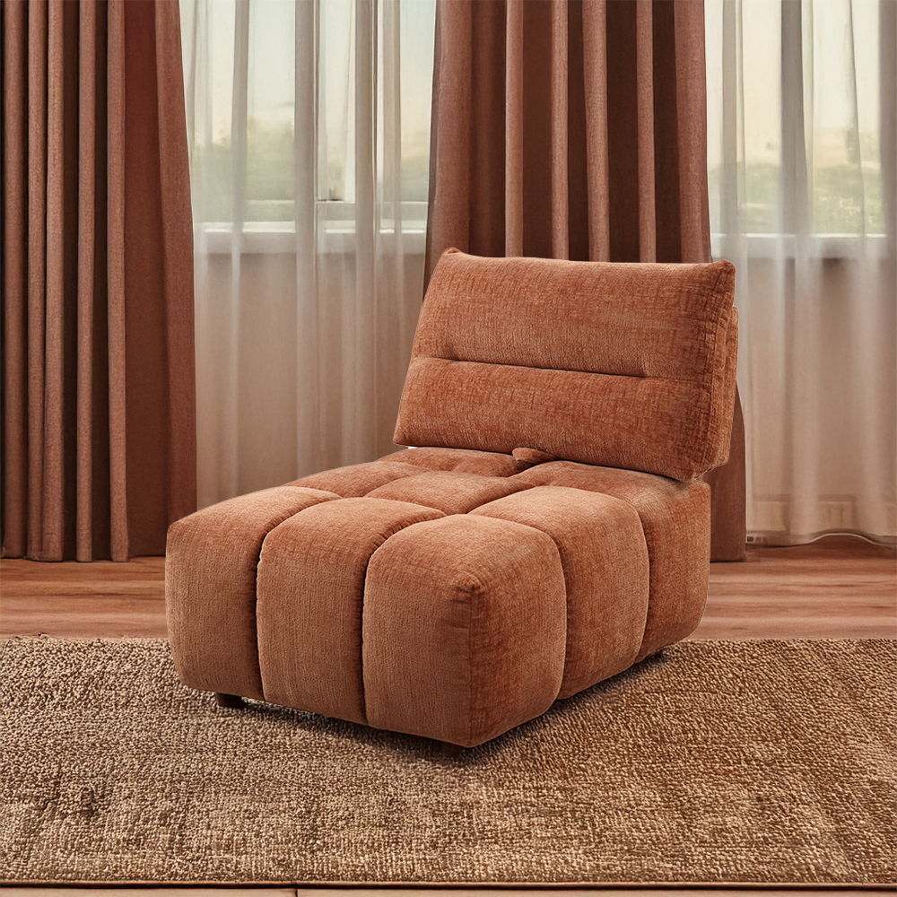 Loanna - Modular - Armless Chair - Coral Red Chenille - Urban Living Furniture (Los Angeles, CA)