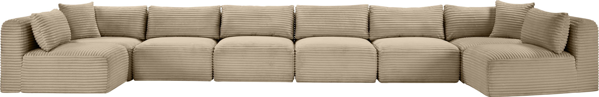 Shaggy - Fabric 8 Piece Modular U-Shaped Armless Sectional - Urban Living Furniture (Los Angeles, CA)