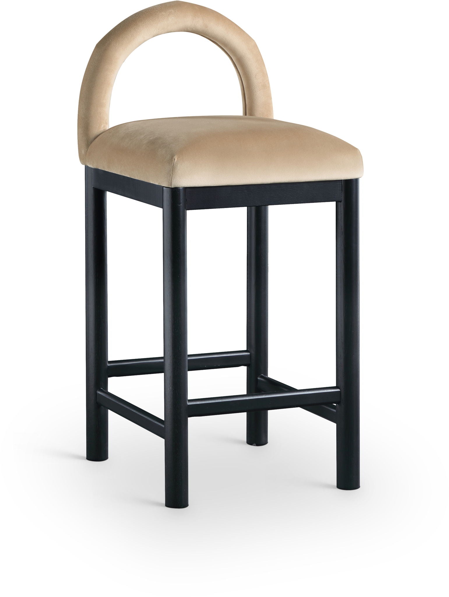 Conrad - Velvet Counter Stool With Black Legs - Urban Living Furniture (Los Angeles, CA)