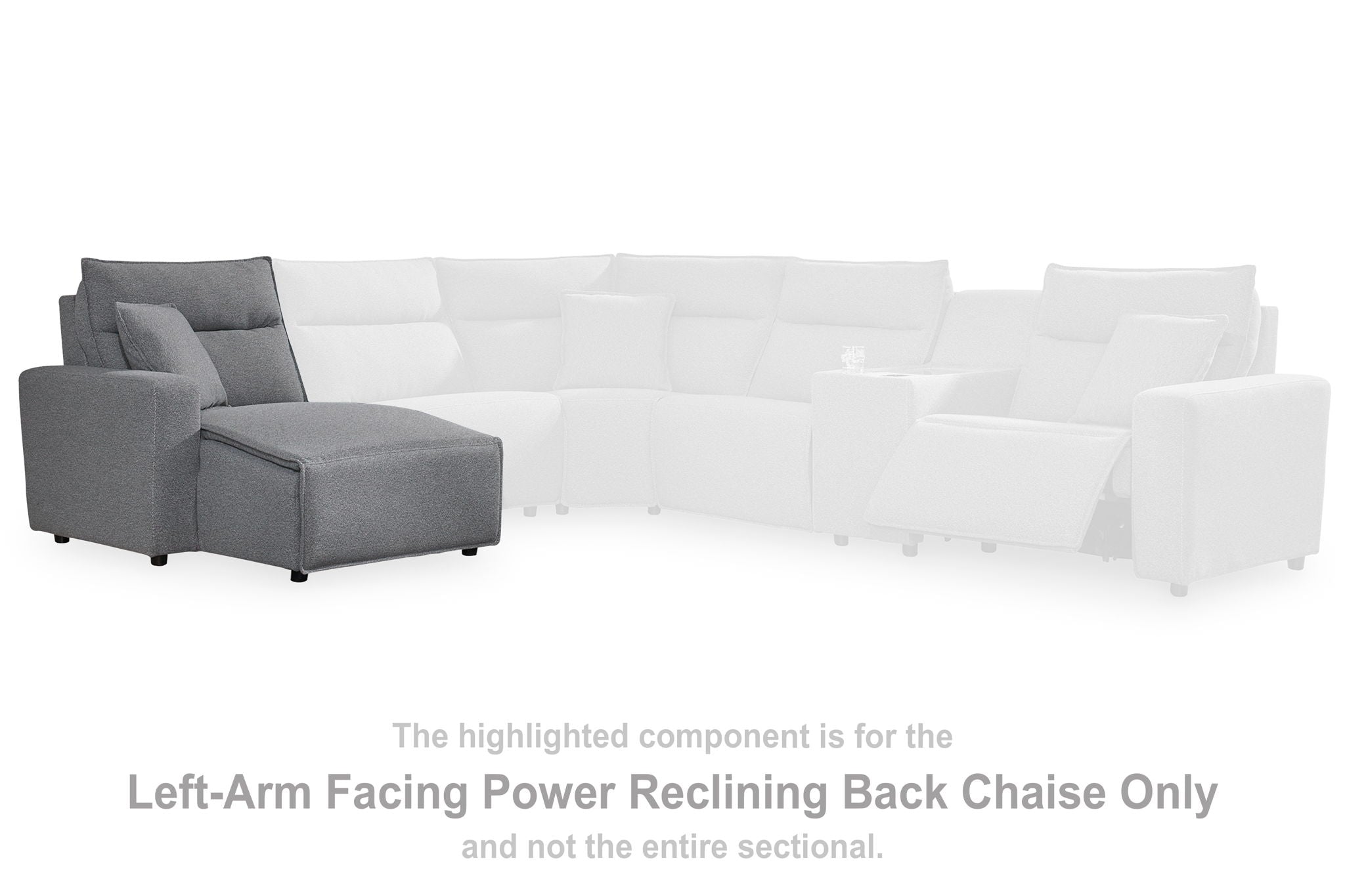 ModMax II - Salt And Pepper - LAF Press Back Power Chaise - Urban Living Furniture (Los Angeles, CA)