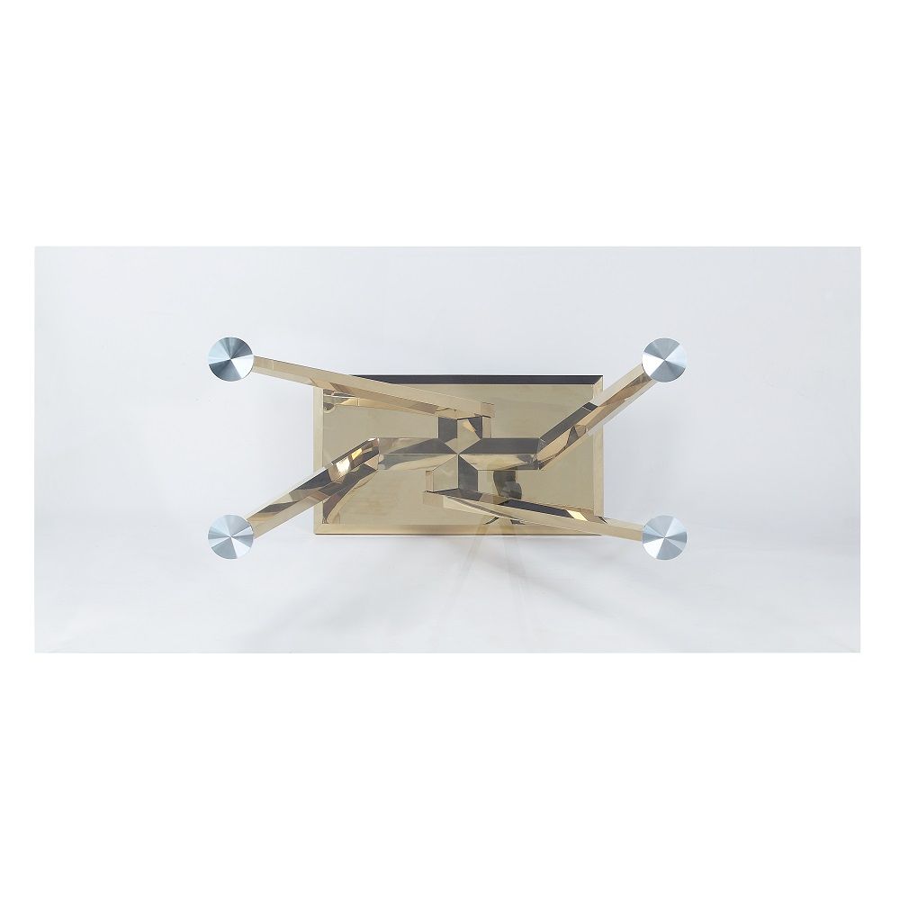 Barnard - Dining Table - Clear Glass & Mirrored Gold - Urban Living Furniture (Los Angeles, CA)