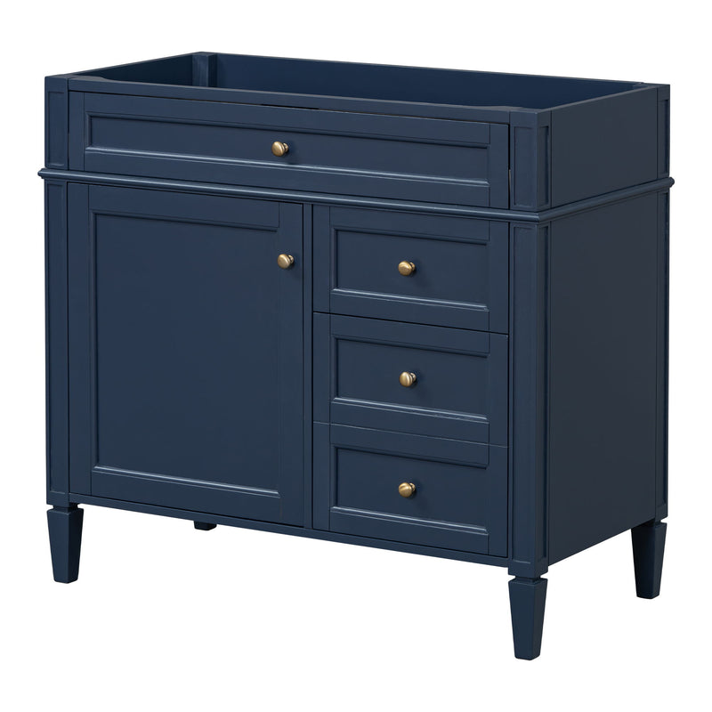 Bathroom Vanity Without Top Sink, Modern Bathroom Storage Cabinet With 2 Drawers And A Tip-Out Drawer