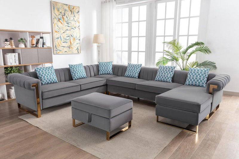 Maddie - Velvet Sectional Sofa - Urban Living Furniture (Los Angeles, CA)