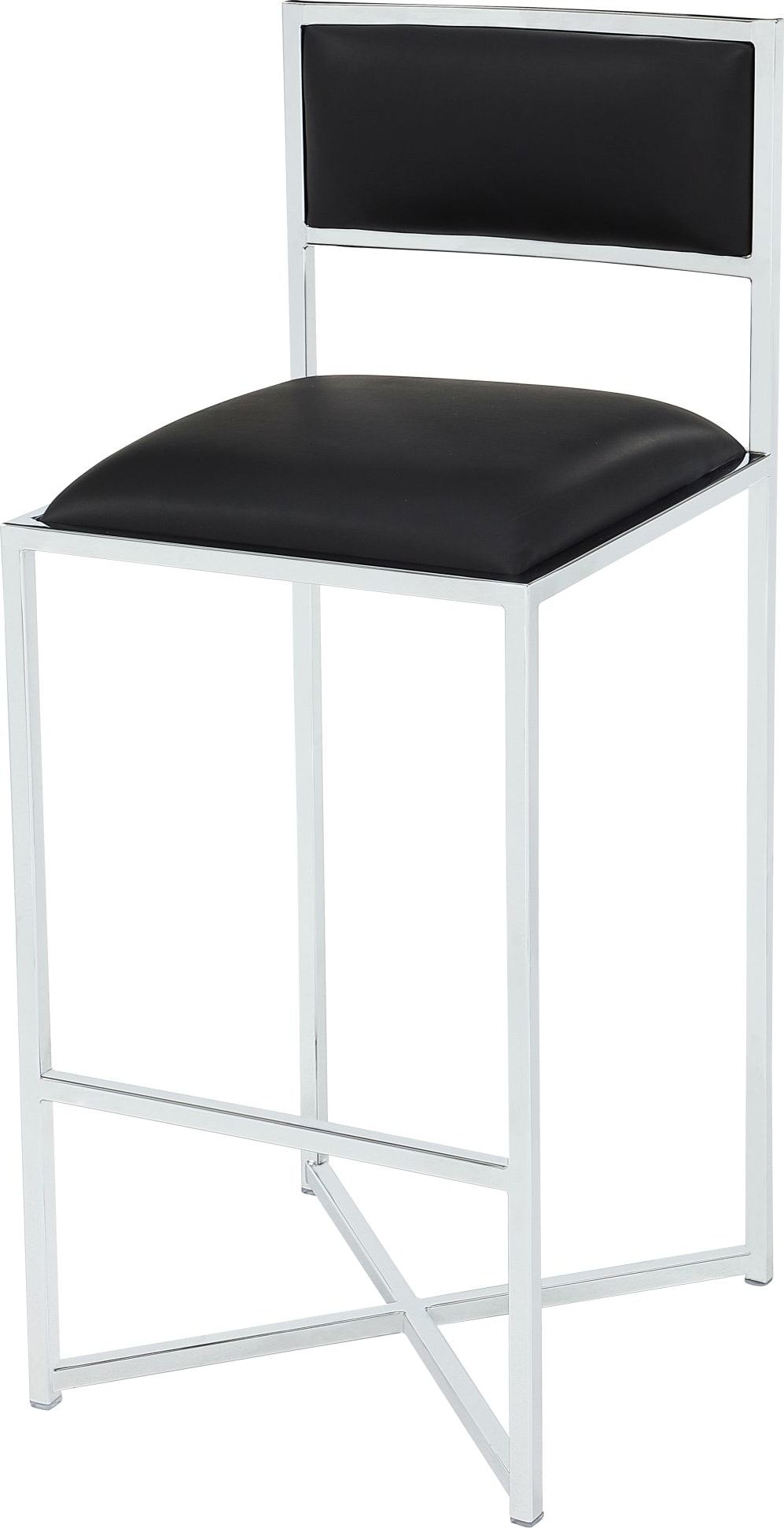 Amalfi - X-Base Stool (Set of 2) - Soot / Chrome