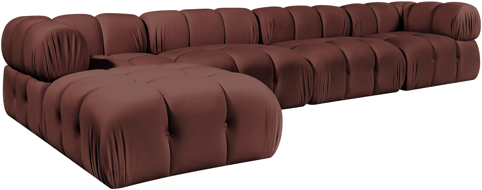 Orin - Fabric Velvet 5 Piece Modular Sectional