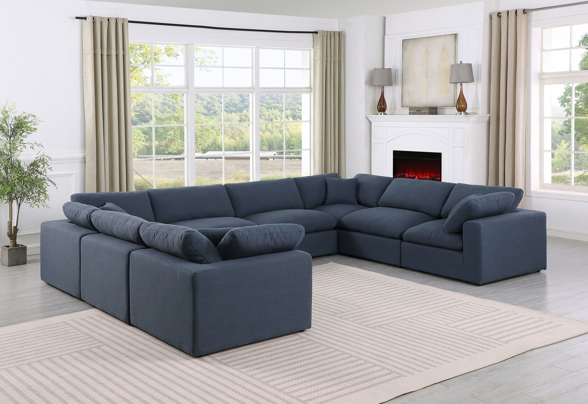 Comfy - 8 Piece Linen Modular Sectional - Urban Living Furniture (Los Angeles, CA)