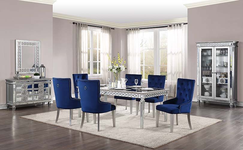 Varian - 34" Server - Mirrored & Antique Platinum - Urban Living Furniture (Los Angeles, CA)