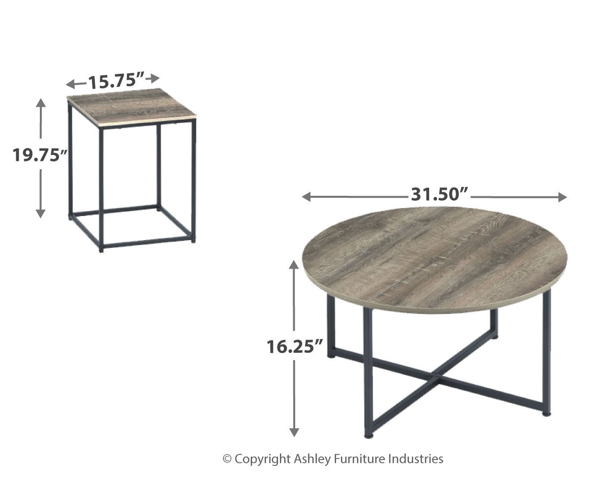 Wadeworth - Brown / Beige - Occasional Table Set (Set of 3) - Urban Living Furniture (Los Angeles, CA)