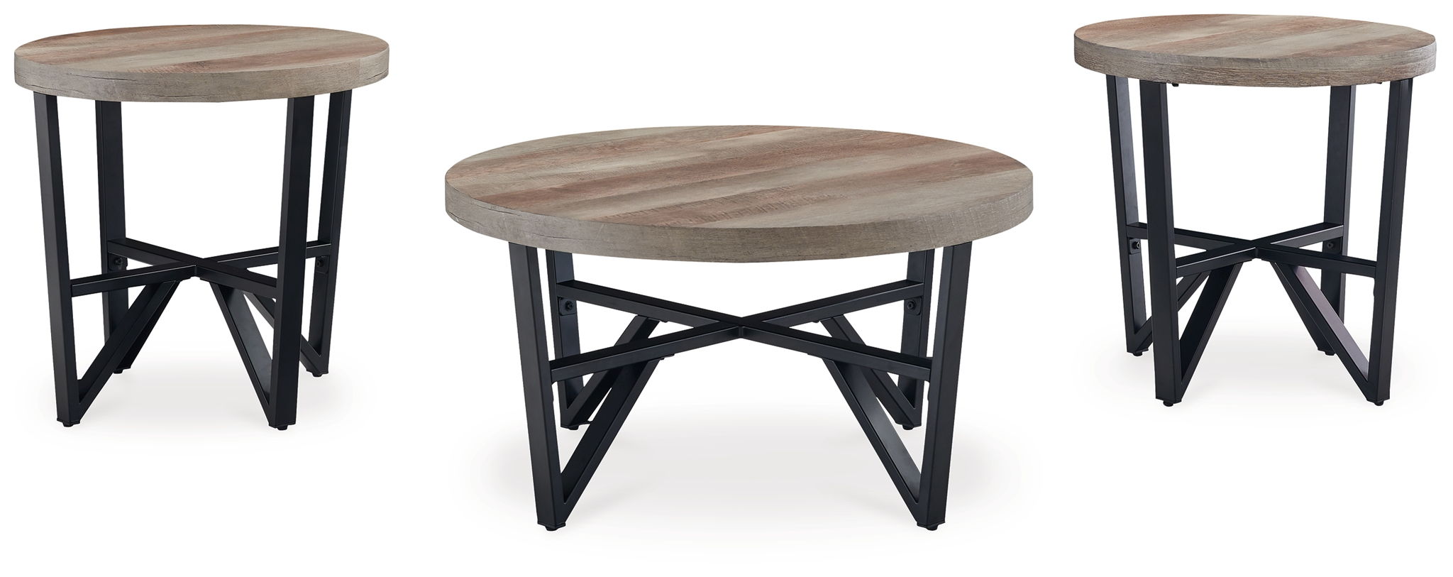 Deanlee - Grayish Brown / Black - Occasional Table Set (Set of 3) - Urban Living Furniture (Los Angeles, CA)