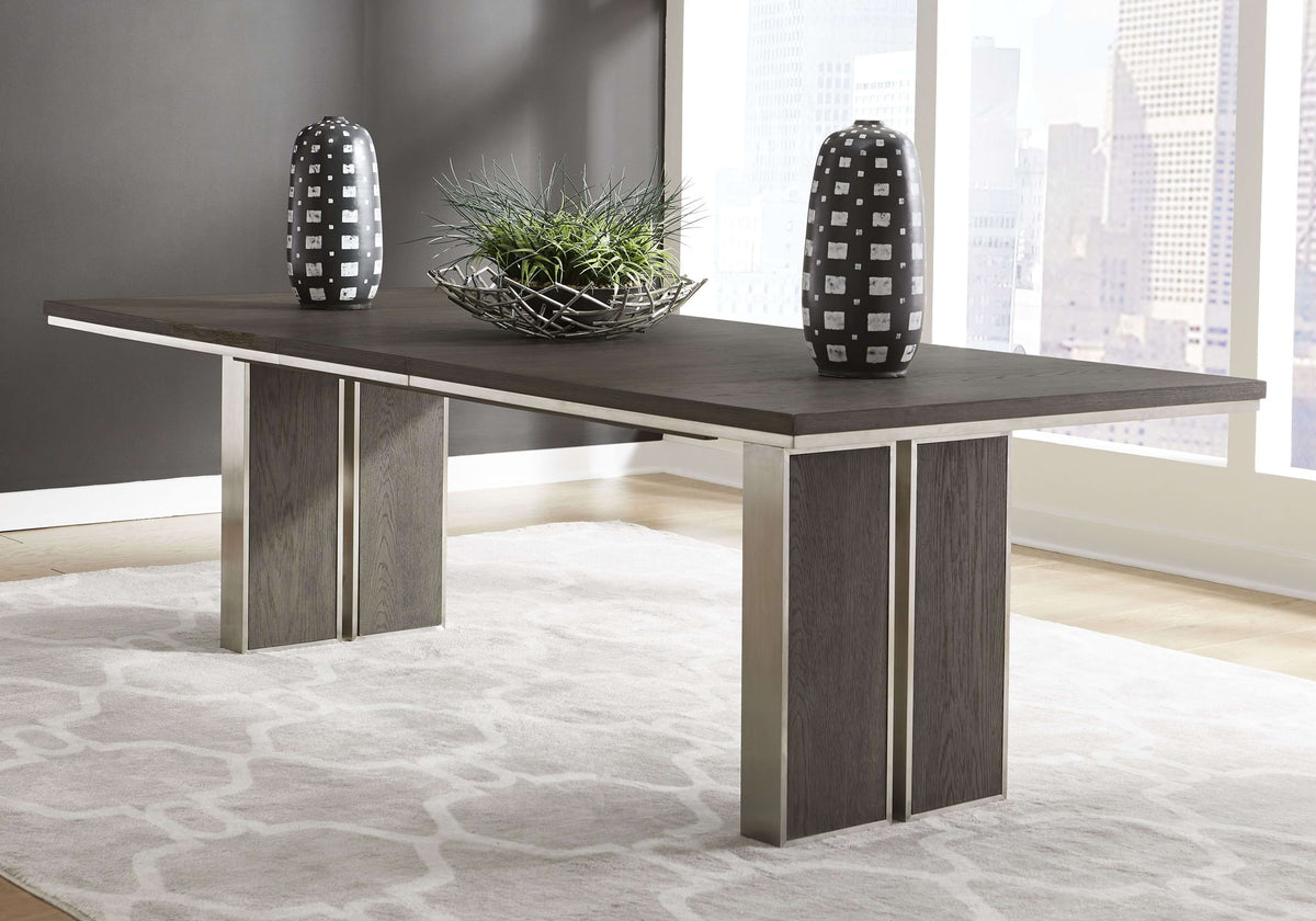 Plata - Extension Dining Table - Thunder Gray