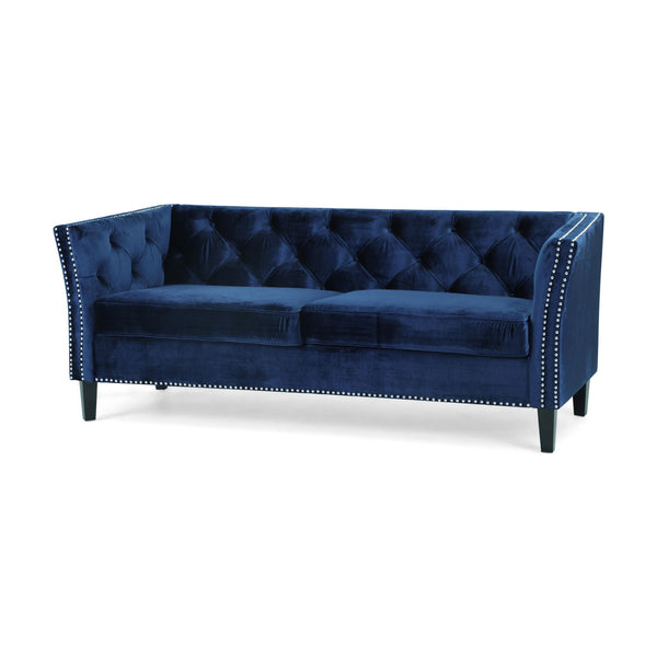 3 Seater Stationary Sofa - Blue