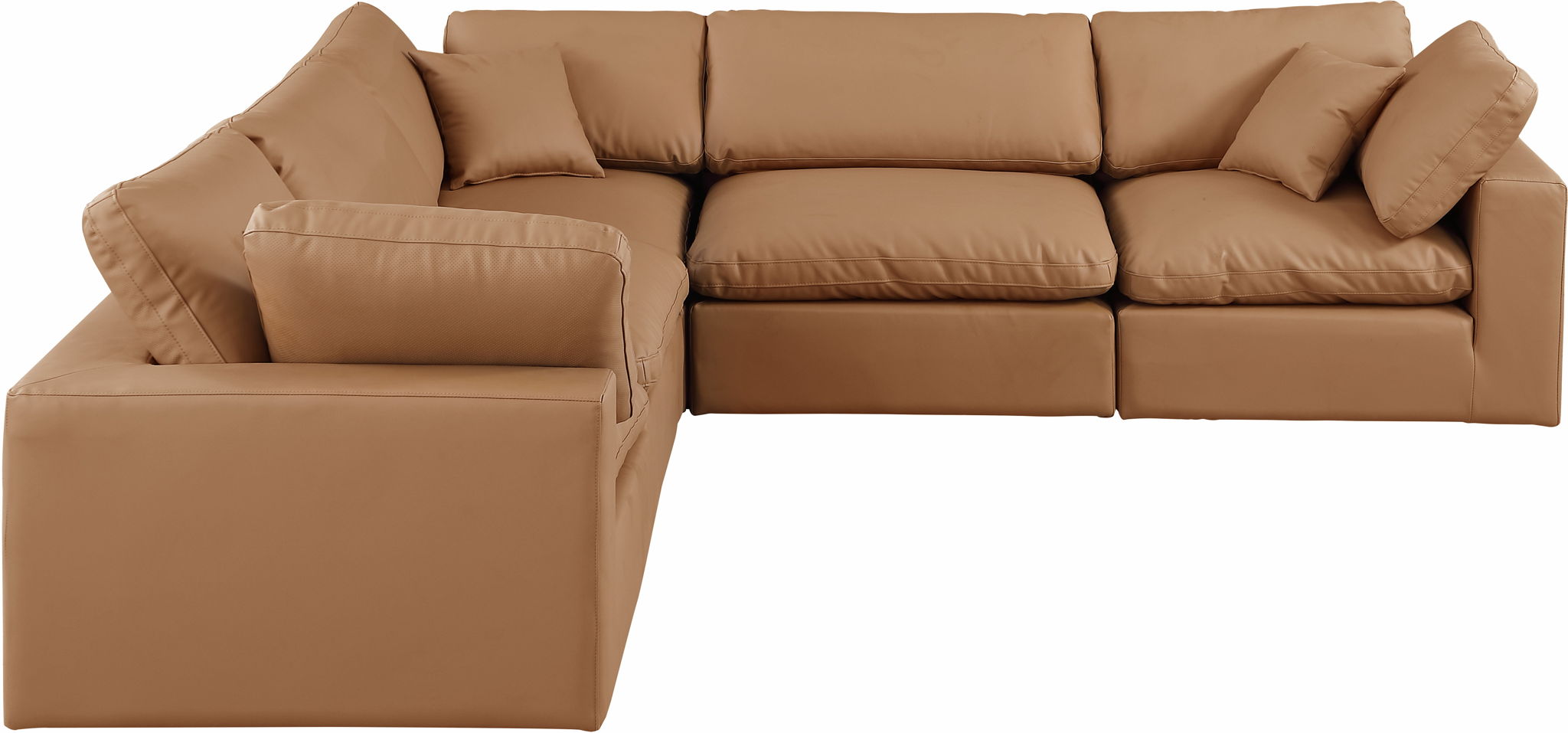 Comfy - 5 Piece Faux Leather Modular Corner Sectional - Urban Living Furniture (Los Angeles, CA)