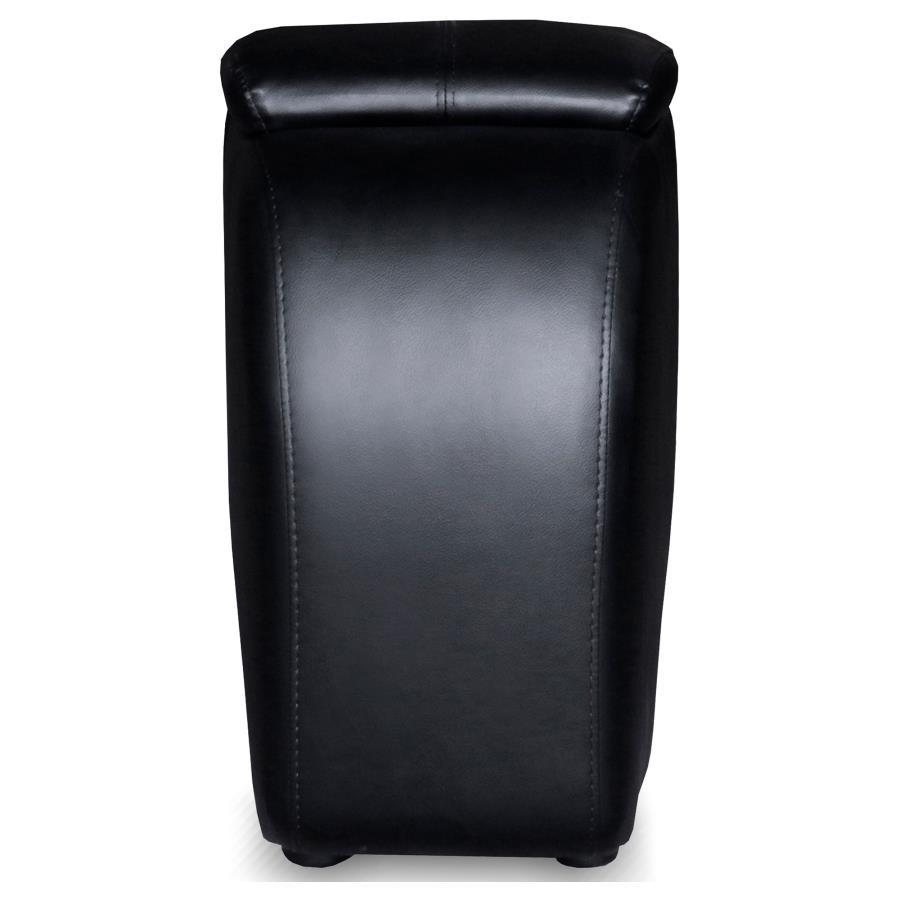 Cyrus - Upholstered Home Theater Storage Wedge Console - Black - Urban Living Furniture (Los Angeles, CA)