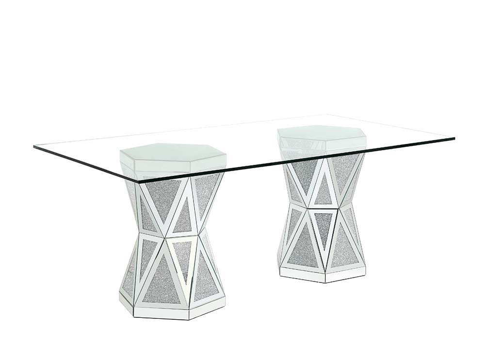 Noralie - Dining Table - Mirrored - Glass - Urban Living Furniture (Los Angeles, CA)