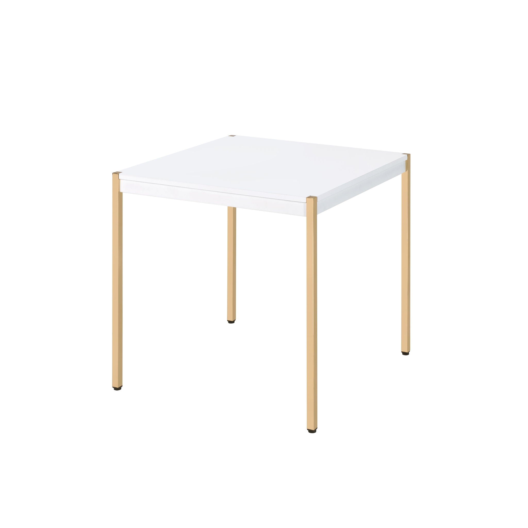 Otrac - End Table - White & Gold - Urban Living Furniture (Los Angeles, CA)