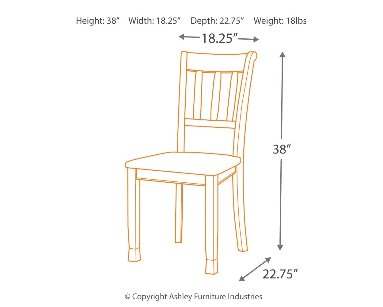 Owingsville - Black / Brown - Dining Room Side Chair (Set of 2) - Urban Living Furniture (Los Angeles, CA)