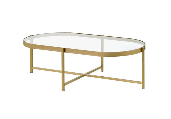 Charrot - Coffee Table - Clear Glass & Gold Finish - Urban Living Furniture (Los Angeles, CA)