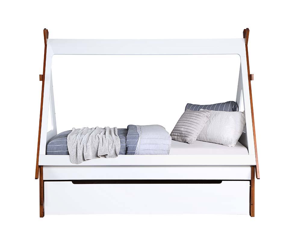Loreen - Twin Bed - Oak & White Finish - Urban Living Furniture (Los Angeles, CA)