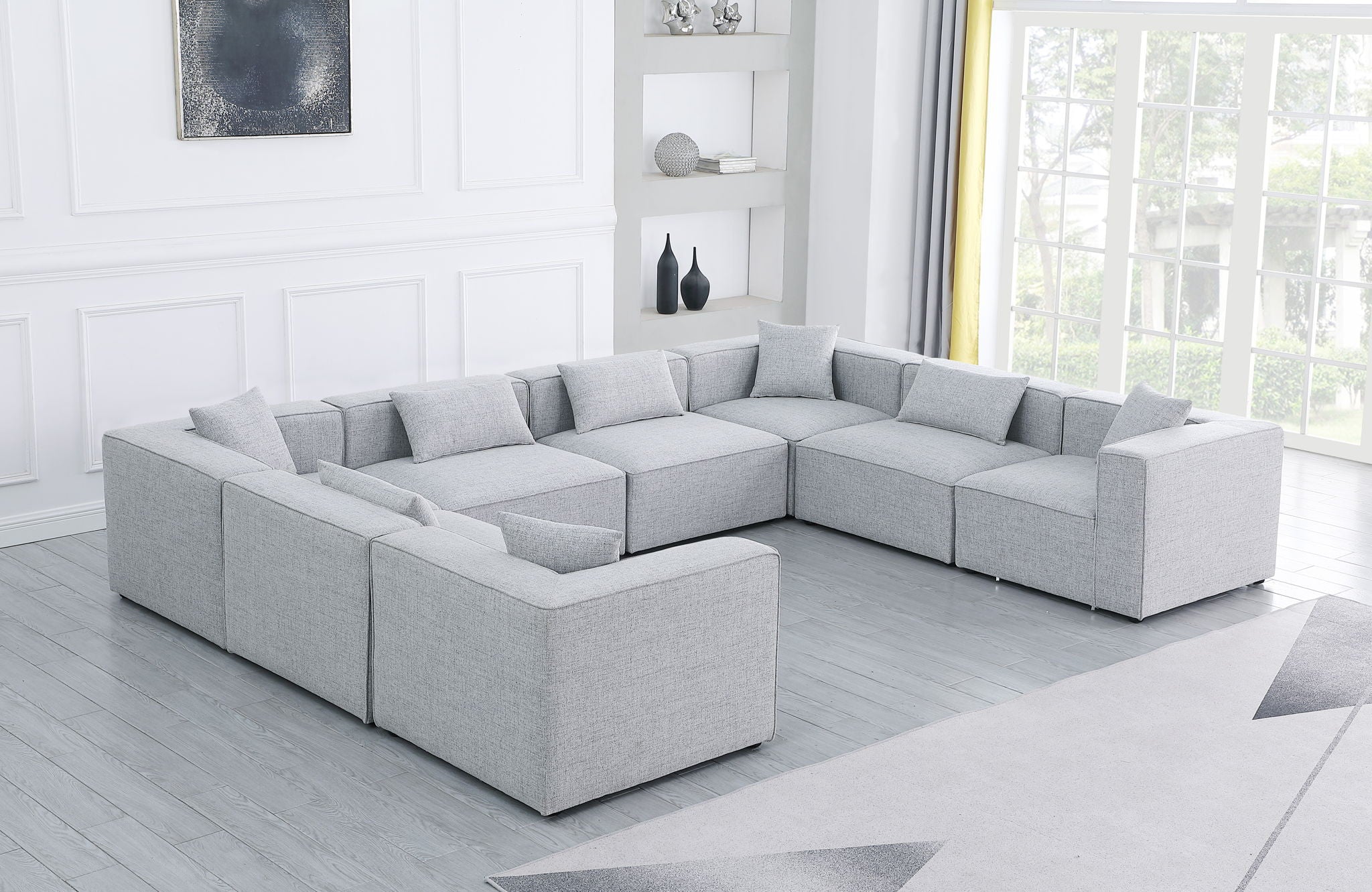 Cube - Linen 8 Piece Modular Sectional - Urban Living Furniture (Los Angeles, CA)