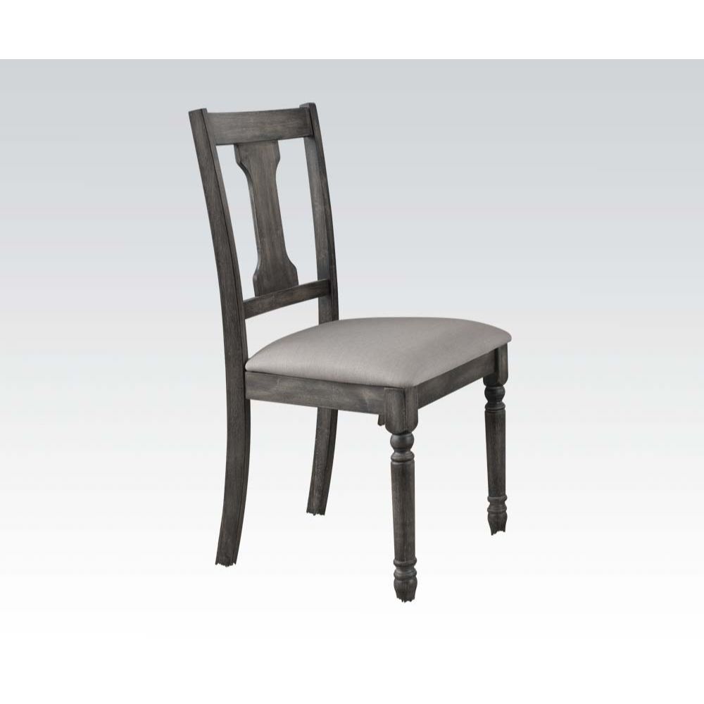 Wallace - Side Chair (Set of 2) - Tan Linen & Weathered Gray - Urban Living Furniture (Los Angeles, CA)