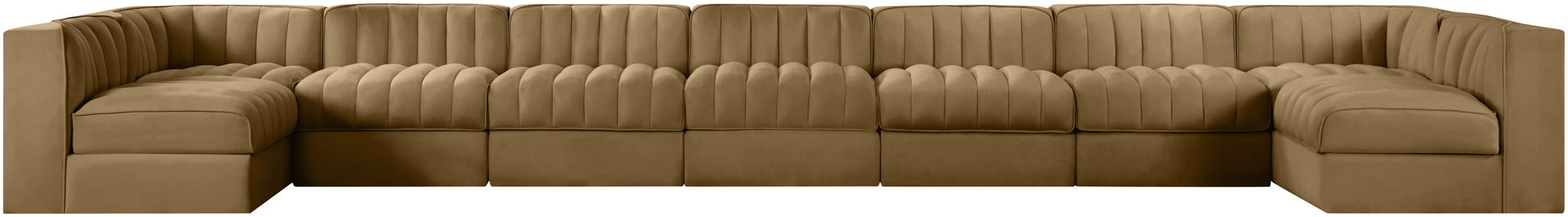 Rummi - Armless Velvet Performance Fabric Upholstered 9 Piece Modular Sectional - Urban Living Furniture (Los Angeles, CA)