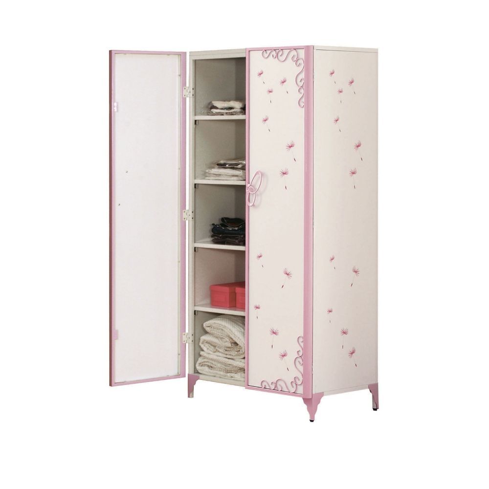 Priya II - Wardrobe - White & Light Purple - Urban Living Furniture (Los Angeles, CA)