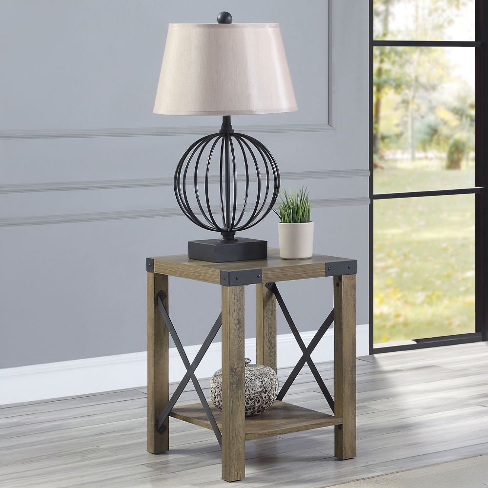 Abiram - End Table - Rustic Oak - Urban Living Furniture (Los Angeles, CA)