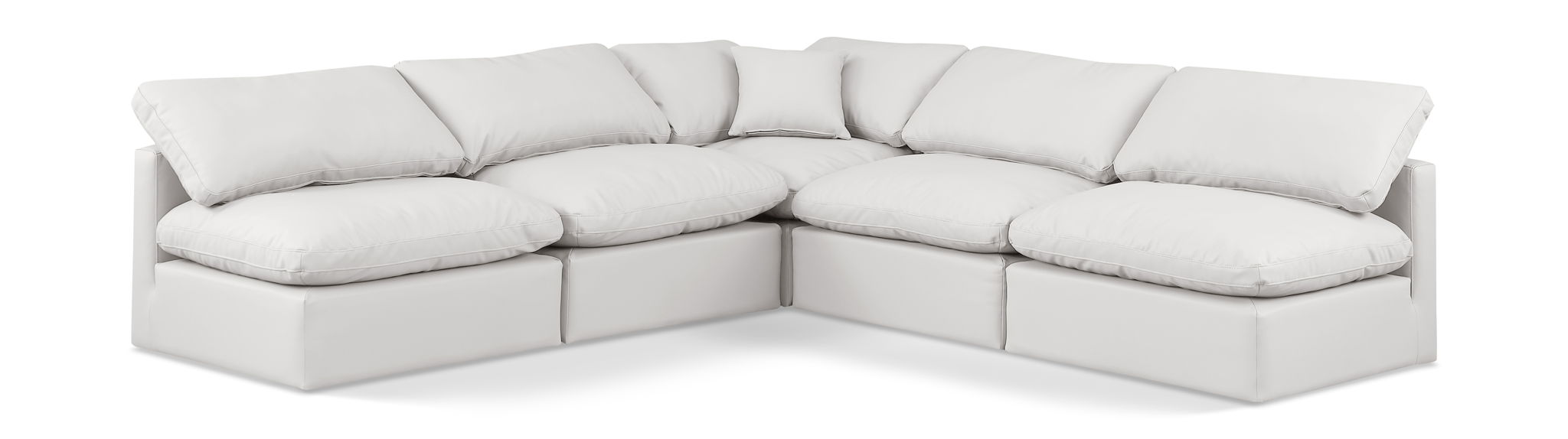 Indulge - Faux Leather 5 Piece Modular Corner Armless Sectional - Urban Living Furniture (Los Angeles, CA)
