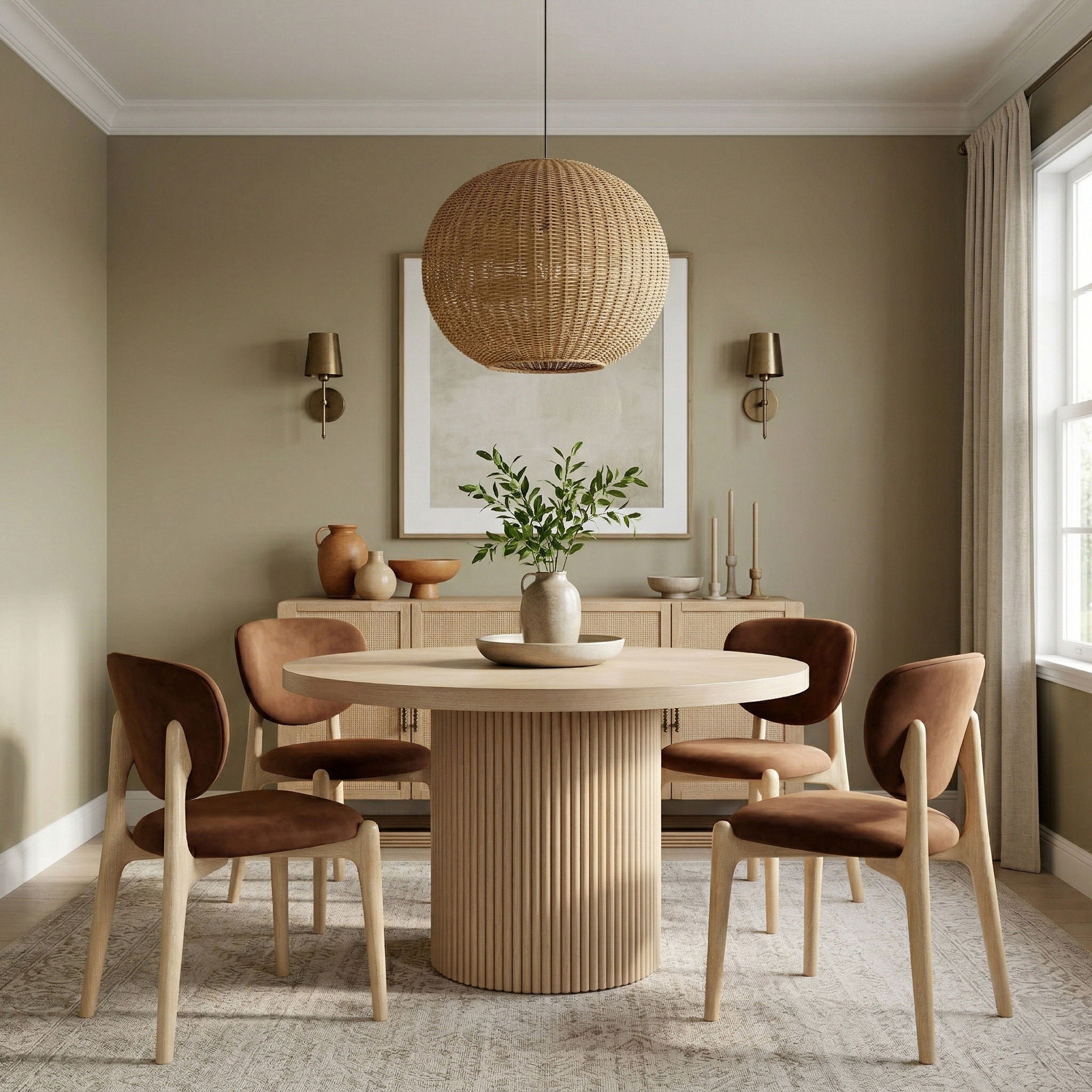 Velora - Upholstered Dining Chair (Set of 2) - Natural Base - Urban Living Furniture (Los Angeles, CA)