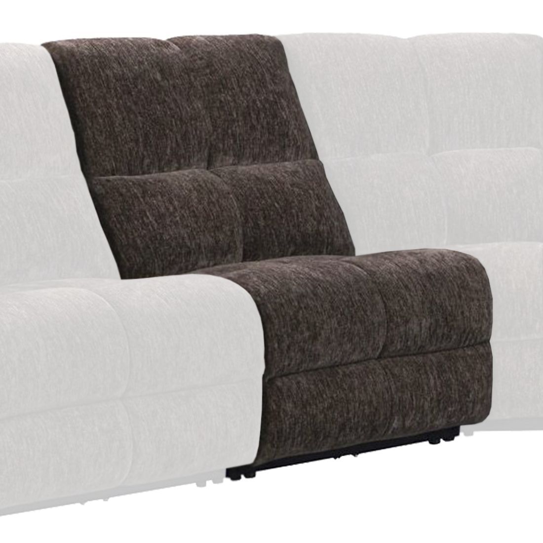 Bronco - Manual Armless Recliner - Plush Umber