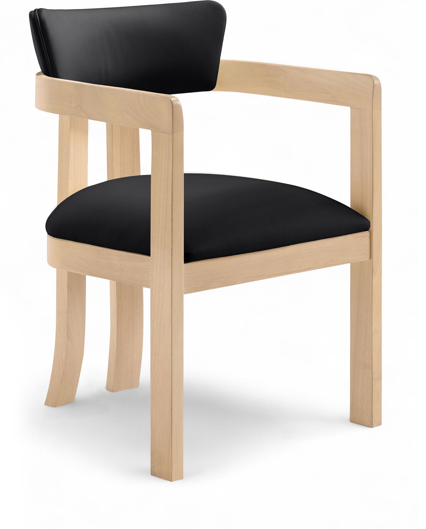 Lavrin - Vegan Leather Dining Arm Chair (Set of 2) - Natural Base - Urban Living Furniture (Los Angeles, CA)