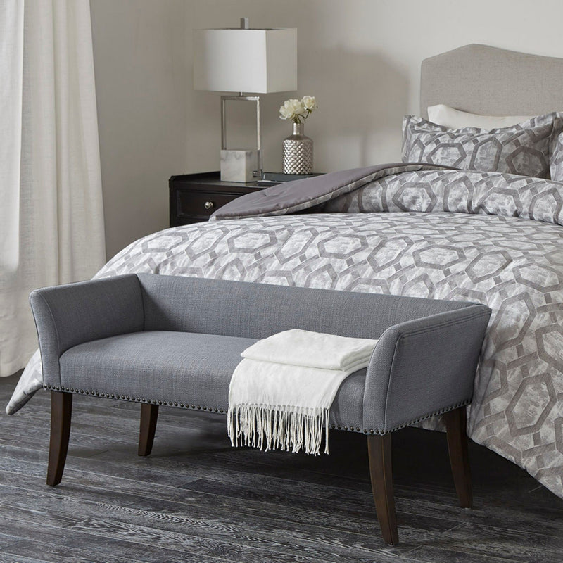 Modern Design Bench Upholstery, Solid Wood Frame