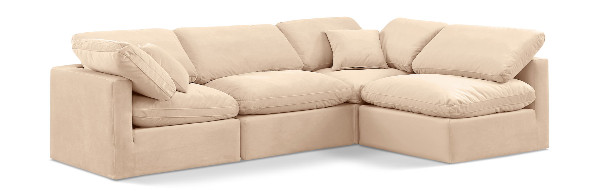 Indulge - Velvet 4 Piece Modular Sectional - Urban Living Furniture (Los Angeles, CA)