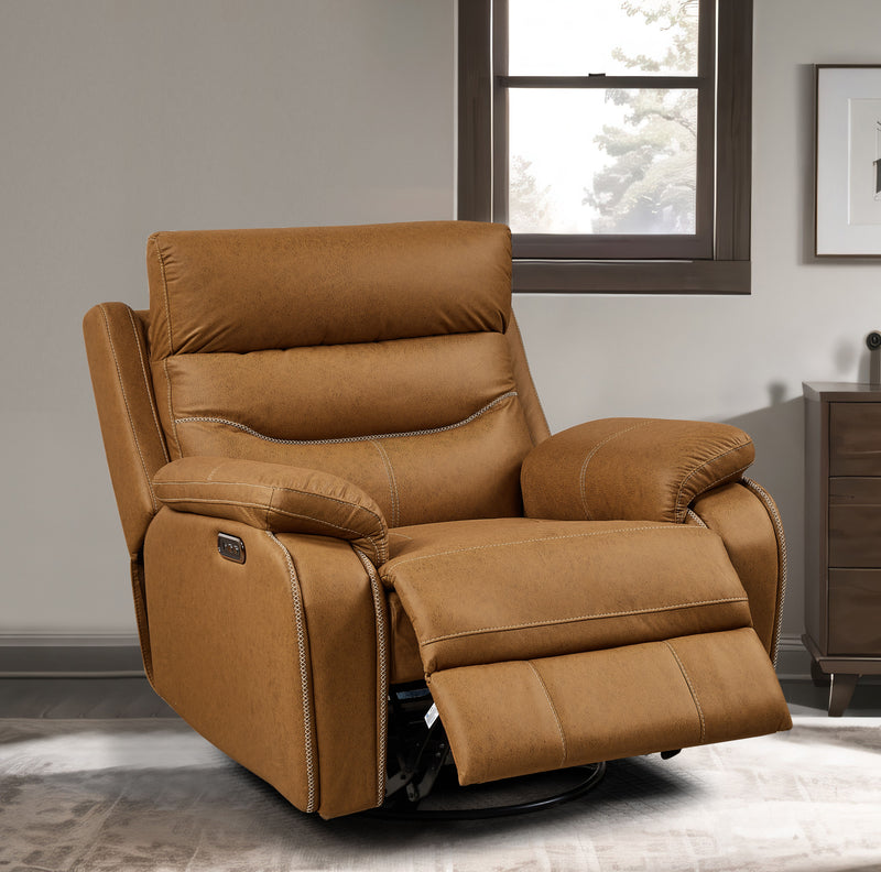 Dual Okin Motor Rocking And 240° Swivel Single Sofa Seat Recliner Chair Infinite Position, Head Rest With Power Function - Urban Living Furniture (Los Angeles, CA)