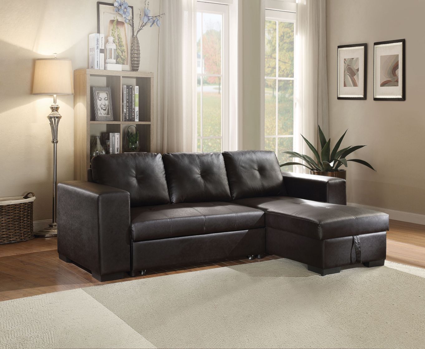 Lloyd - Sectional Sofa - Black PU - Urban Living Furniture (Los Angeles, CA)