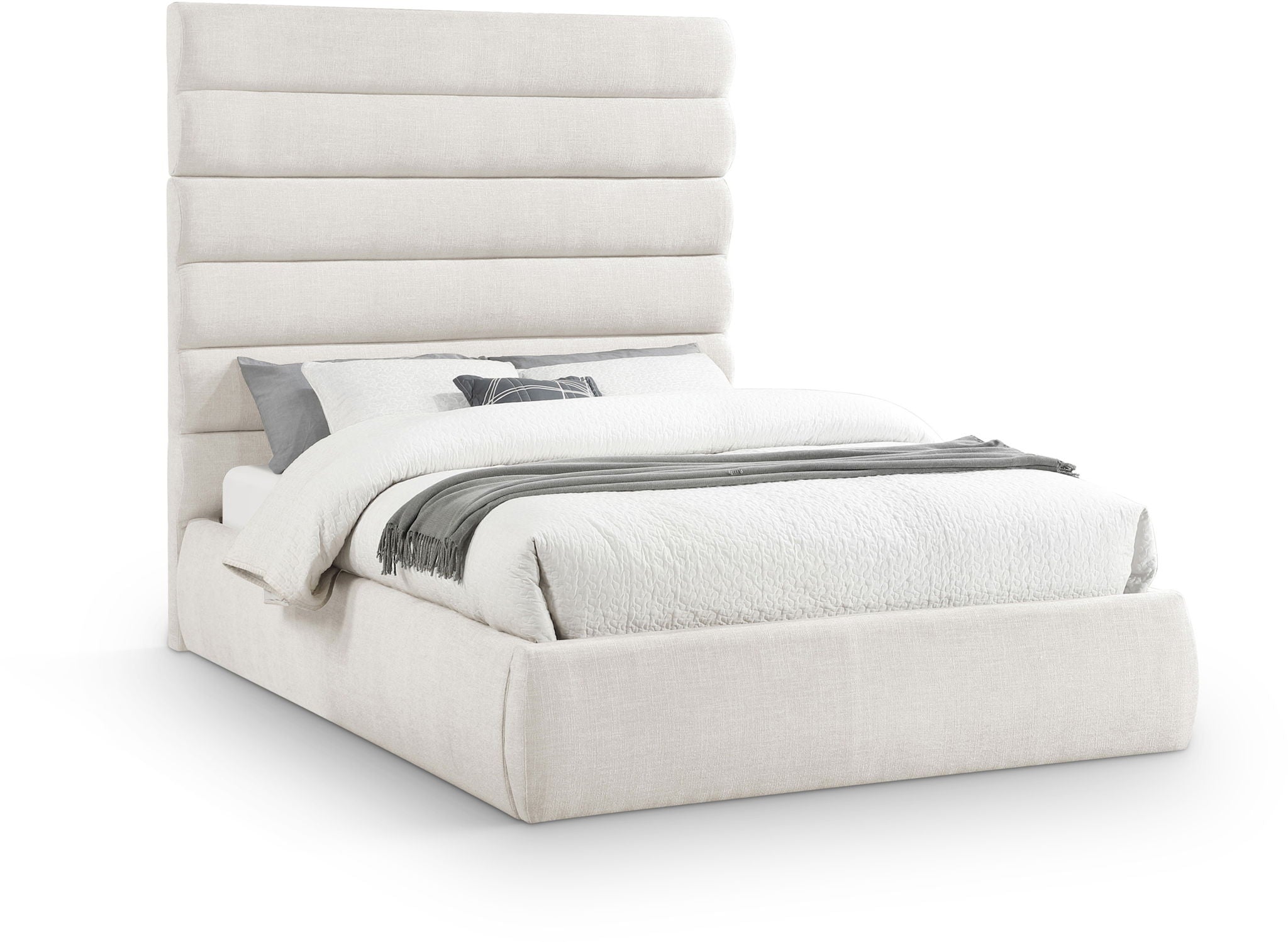 Adam - Linen Fabric Bed With 70.5" Headboard - Urban Living Furniture (Los Angeles, CA)