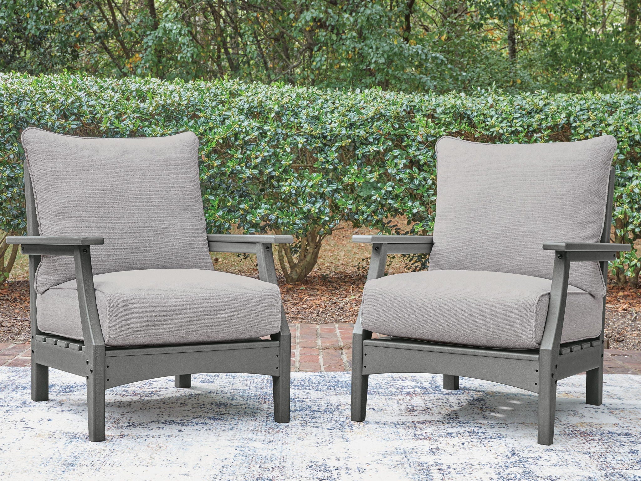 Cove Beach - Lounge Chair With Cushion (Set of 2) - Gray - Urban Living Furniture (Los Angeles, CA)