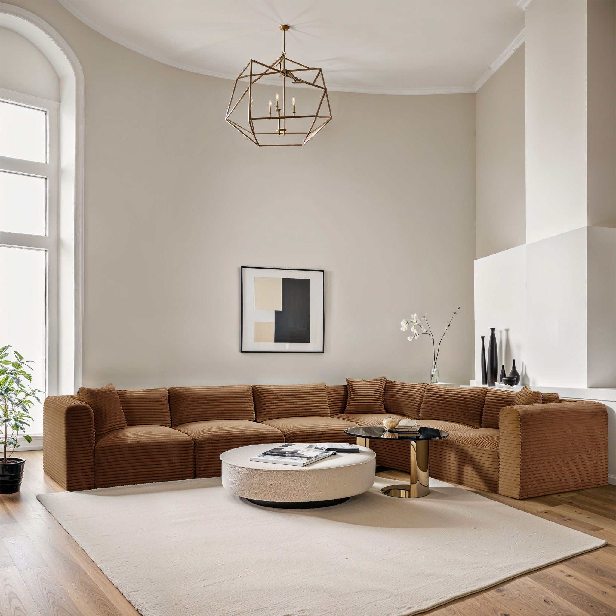 Shaggy - Fabric 6 Piece Modular Corner Sectional - Urban Living Furniture (Los Angeles, CA)