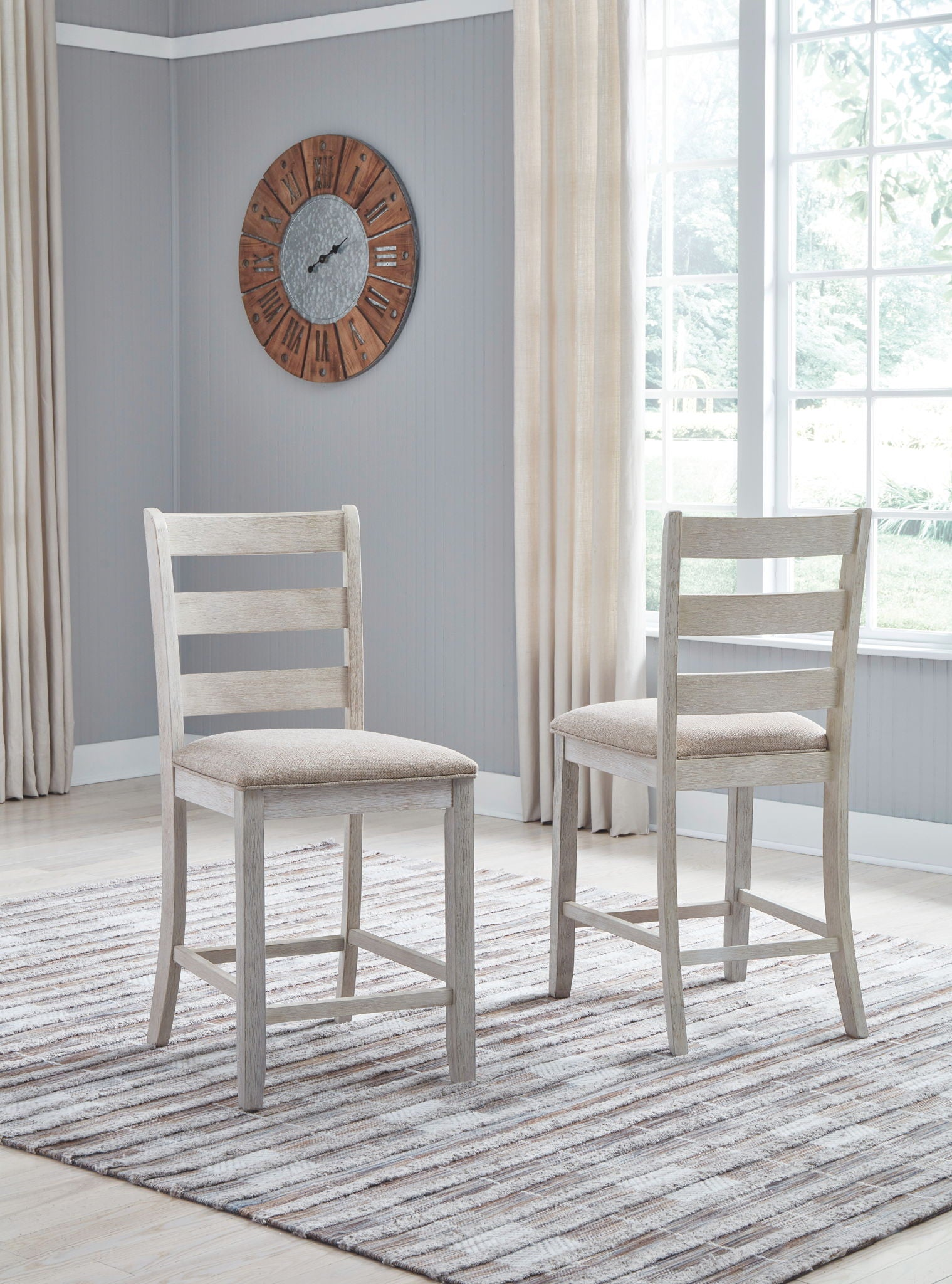 Skempton - White - Upholstered Barstool (Set of 2) - Urban Living Furniture (Los Angeles, CA)
