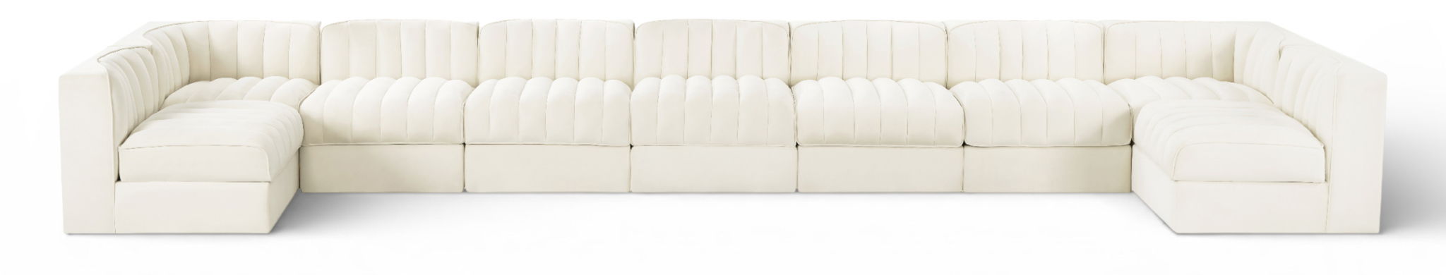 Rummi - Armless Velvet Performance Fabric Upholstered 9 Piece Modular Sectional - Urban Living Furniture (Los Angeles, CA)