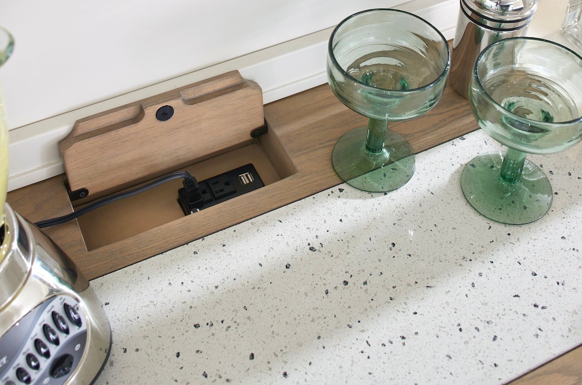 Americana Modern Dining - Buffet Server With Quartz Insert - Cotton - Urban Living Furniture (Los Angeles, CA)